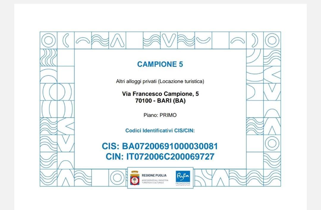 Ferienwohnung Campione 5 Bari Exterior foto